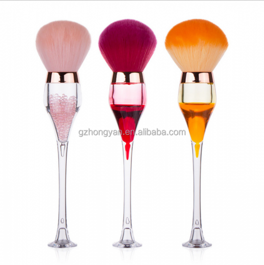 2021 New Giant Soft Blush Loose Powder Brush Makeup Artist Beauty Tool Red Wine Glass Makeup Brush