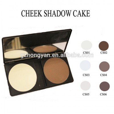 Highlight and shading cake for cheek/waterproof powdery cake with mirror