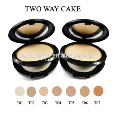 Natural Two- way Cake with mirror Mineral makeup factory OEM